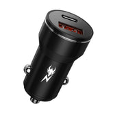 AmpNergy Speedemon 12W Fast Dual-Port Car Charger - Black